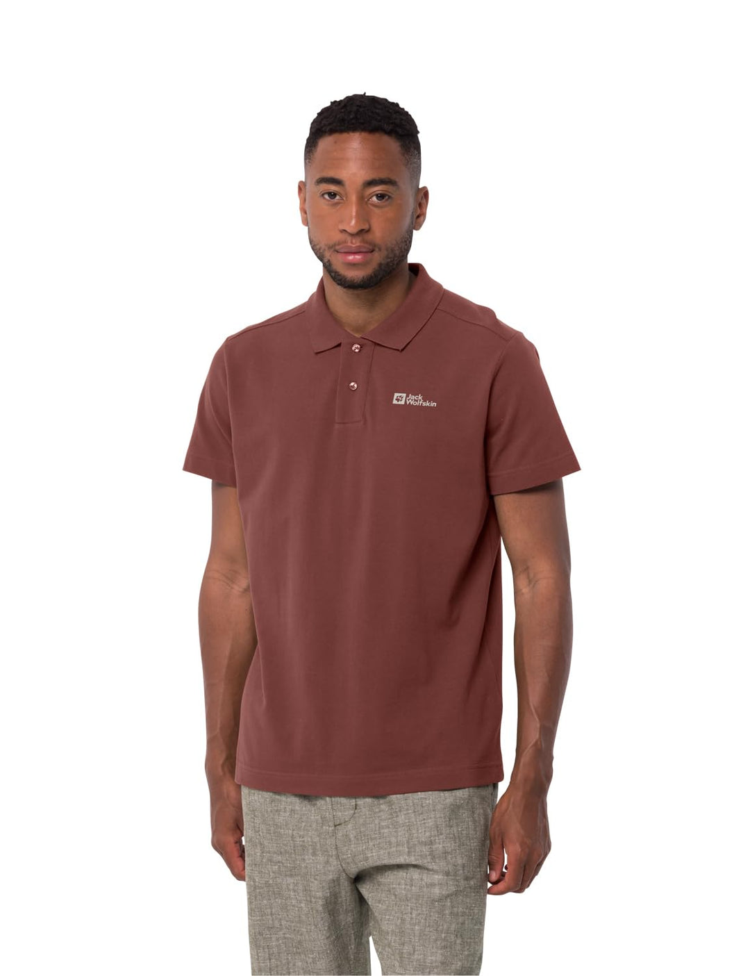 Jack Wolfskin Herren Essential M Polo, Barn Red