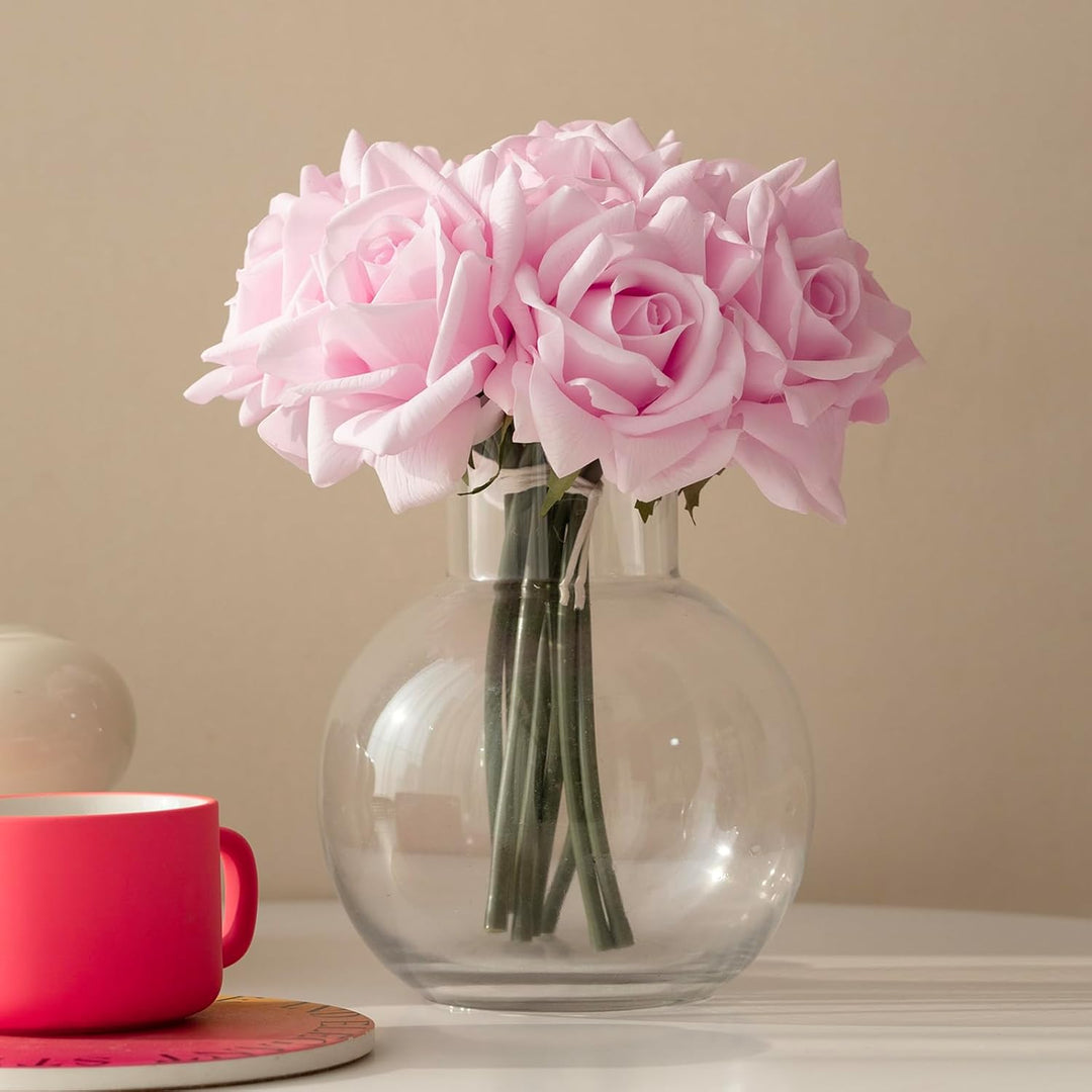 Künstliche Rosen, einzelner Stiel, 10 Stück, künstliche Seidenblumen, Blumenstrauss, fühlt Sich echt