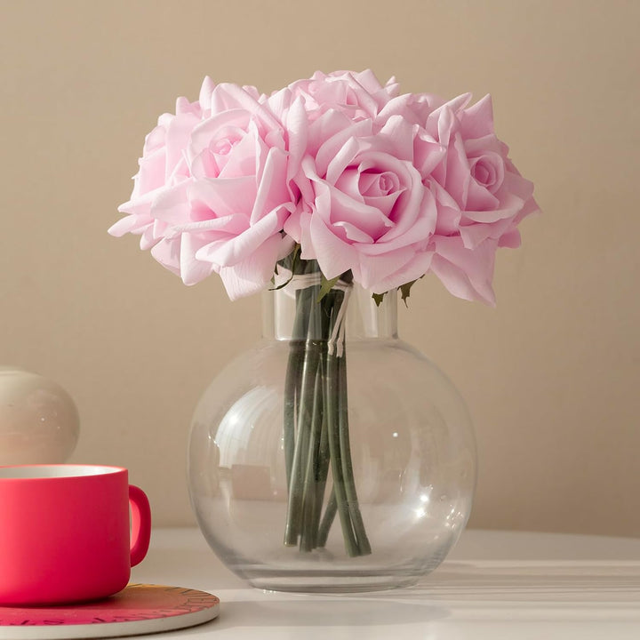 Künstliche Rosen, einzelner Stiel, 10 Stück, künstliche Seidenblumen, Blumenstrauss, fühlt Sich echt