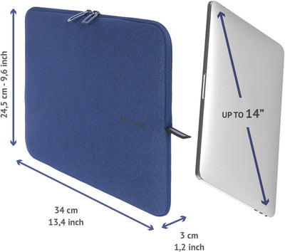 Tucano BFM1314-B Second Skin Melange Neopren Notebook Sleeve, 33,78-35,56 cm (13,3-14 Zoll) blau