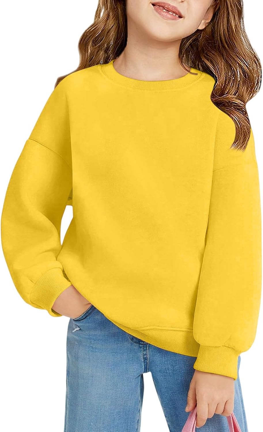 Generisch Sweatshirts Mädchen Jungen Casual Pullover Classic Baumwolle Hoodie Rundhalsausschnitt Lan