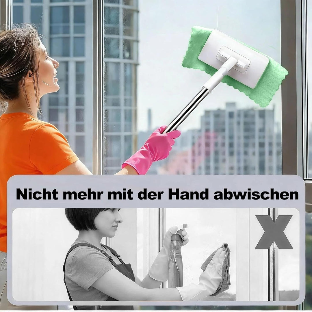 NEU Wischmopp mit Druck-Klemm-System Hygienischer 1-Knopf-Wechsel ohne Händewaschen Automatisches Kl