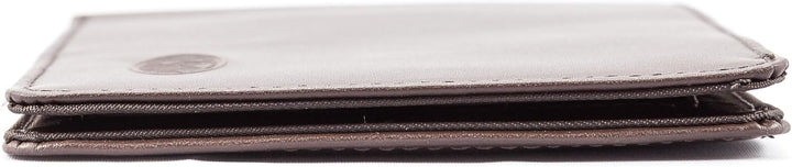 Big Skinny Herren Geldbörse aus Leder, doppelt gefaltet, für bis zu 30 Karten Braun, Braun