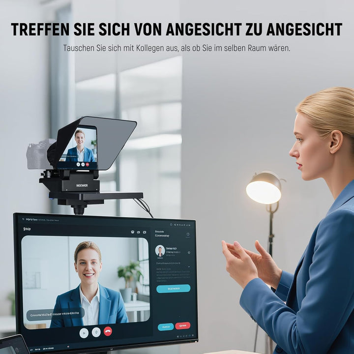 NEEWER 2 in 1 Teleprompter 11 Zoll mit Monitor, unterstützt Bildschirmspiegelung, tragbarer Prompter