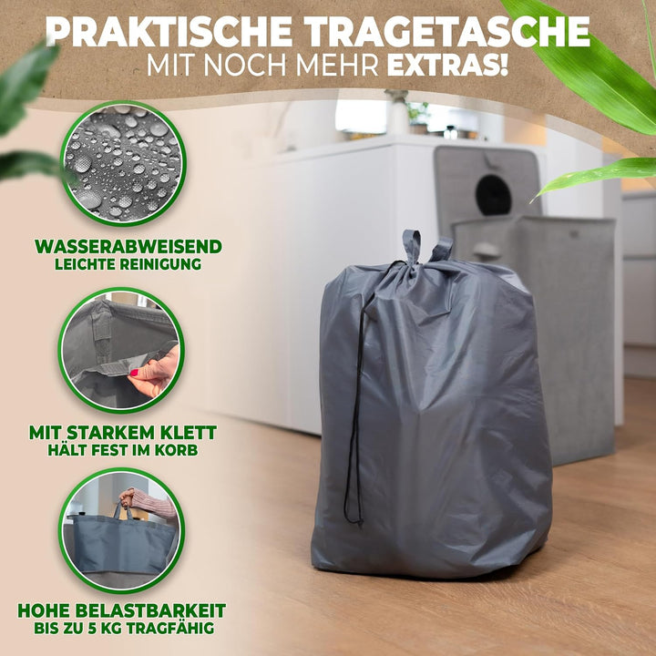 COTTARA® Pfandflaschen Sammelbehälter mit Deckel, Stabiler Flaschensammler Leergut Behälter, Praktis