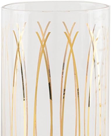 MIKASA Cheers Martinigläser, 290 ml, 4 Stück Highball, Cocktail-Gläser gold, Highball-Cocktailgl