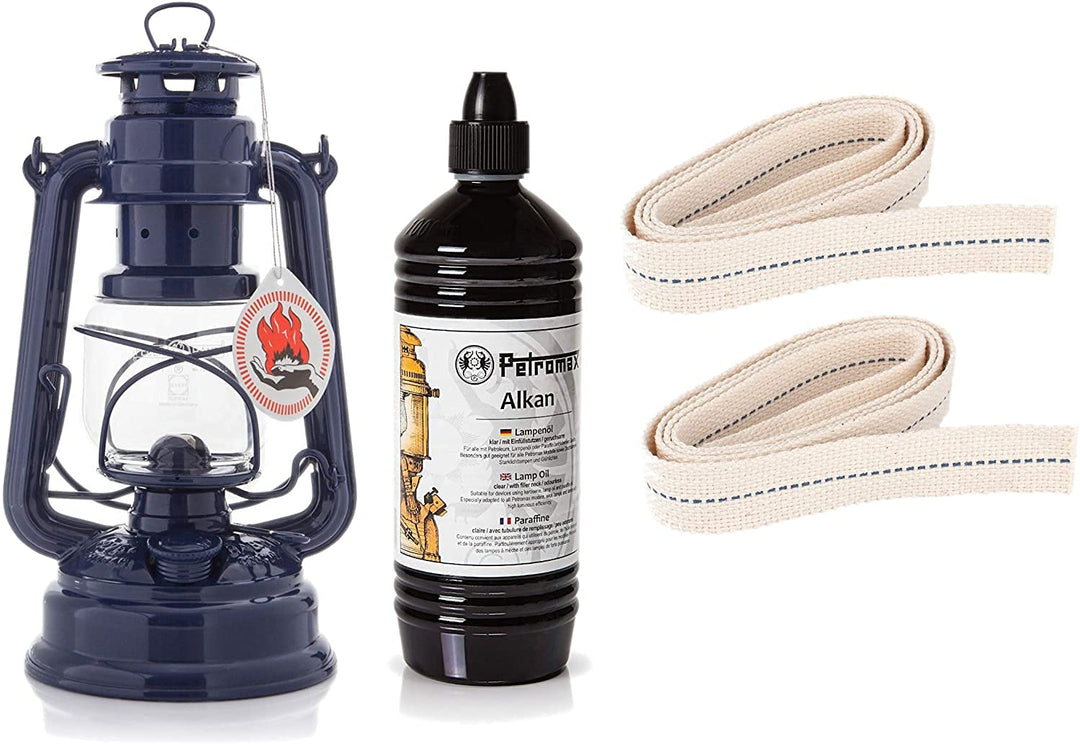 Feuerhand Starter-Set Sturmlaterne Baby Special 276 Set mit 1 Liter Alkan und 2 Ersatz-Dochten (Koba