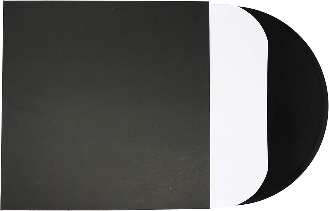 BIG FUDGE Pro Blank Schallplatten Hüllen - 12" x Schwarz - 20 Vinyl LP Schutzhüllen 400 g/m² - Kompa
