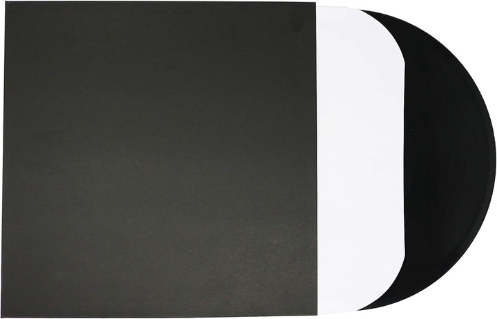 BIG FUDGE Pro Blank Schallplatten Hüllen - 12" x Schwarz - 20 Vinyl LP Schutzhüllen 400 g/m² - Kompa