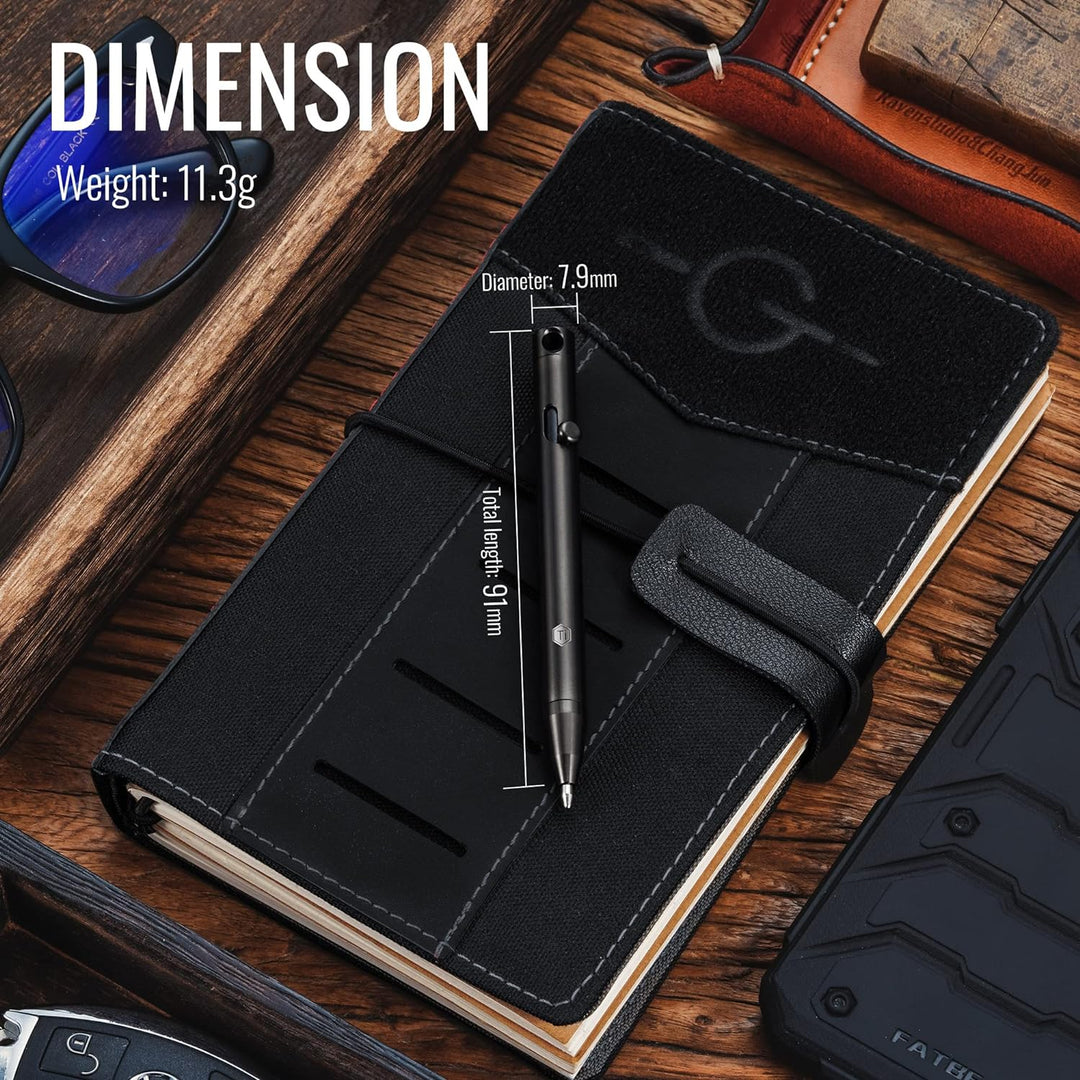 KeyUnity KP00 EDC Kugelschreiber Bolt Action Titan, Hochwertig Stift mit Minen, Taschenkugelschreibe