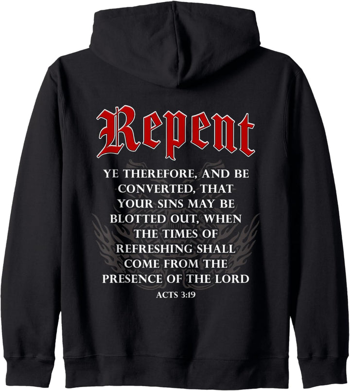 Repent Inspiration – Motorcycle Christian Faith Gospel Biker Kapuzenjacke