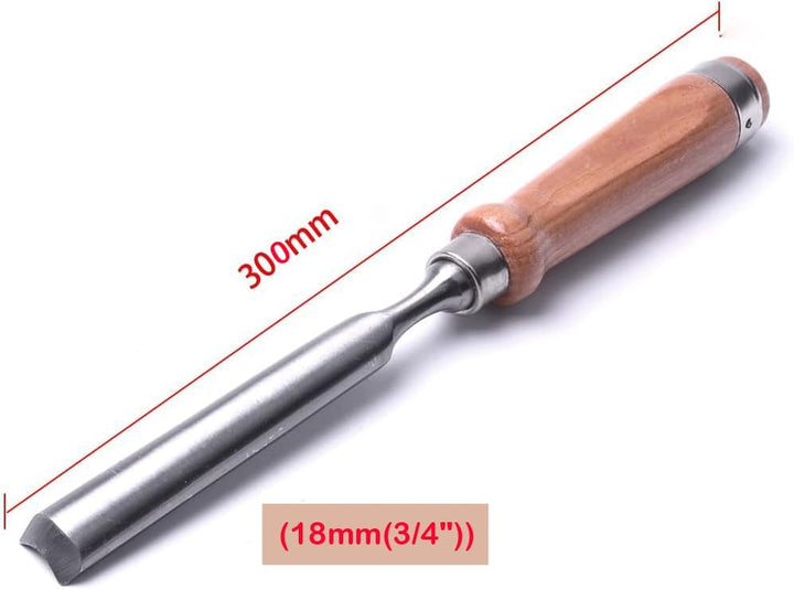 Atoplee Holzschnitzmeissel, Chrom-Vanadium-Stahl, halbrund, Tischlermeissel (18 mm)