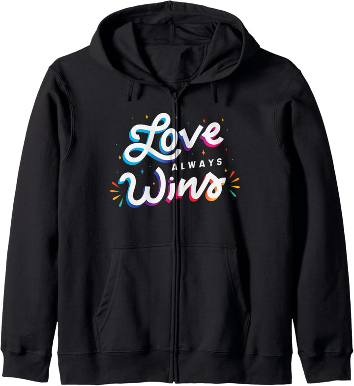 LGBT Gay Lesbian CSD / Pride Love wins Heart Kapuzenjacke