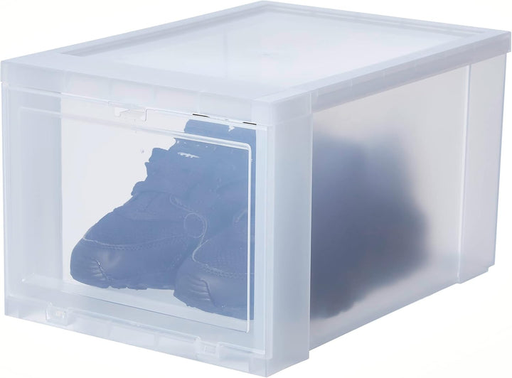 Iris Ohyama, Schuhkartons aus Kunststoff, 9 l, 6er-Set, BPA-frei, EUDF-S, transparent, stapelbar, Ve