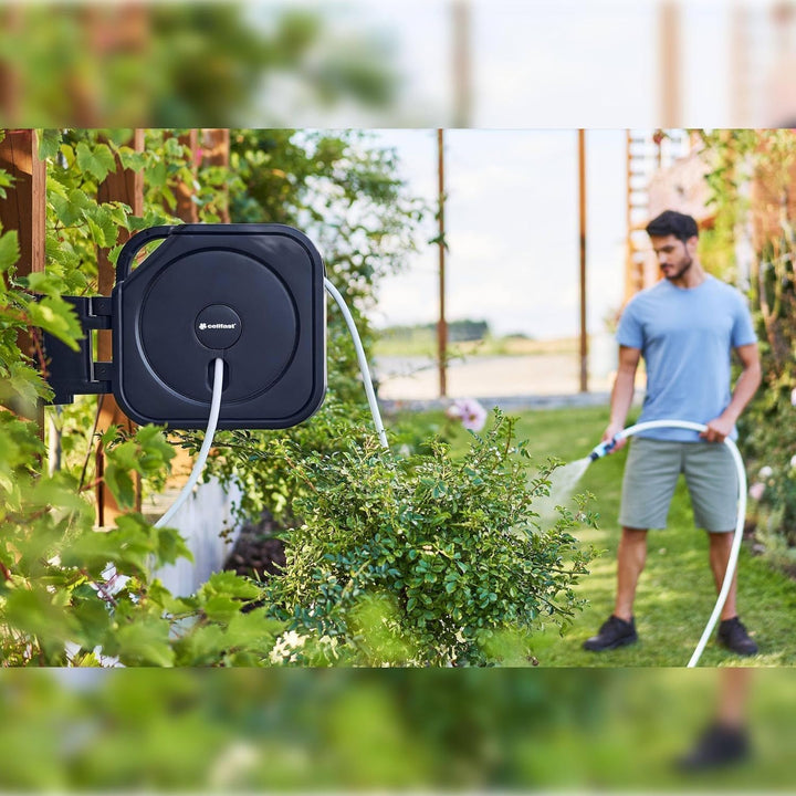 Cellfast ERGO XL 55-420 Automatische Gartenschlauchtrommel mit 30m Gartenschlauch | Hochwertige Kuns