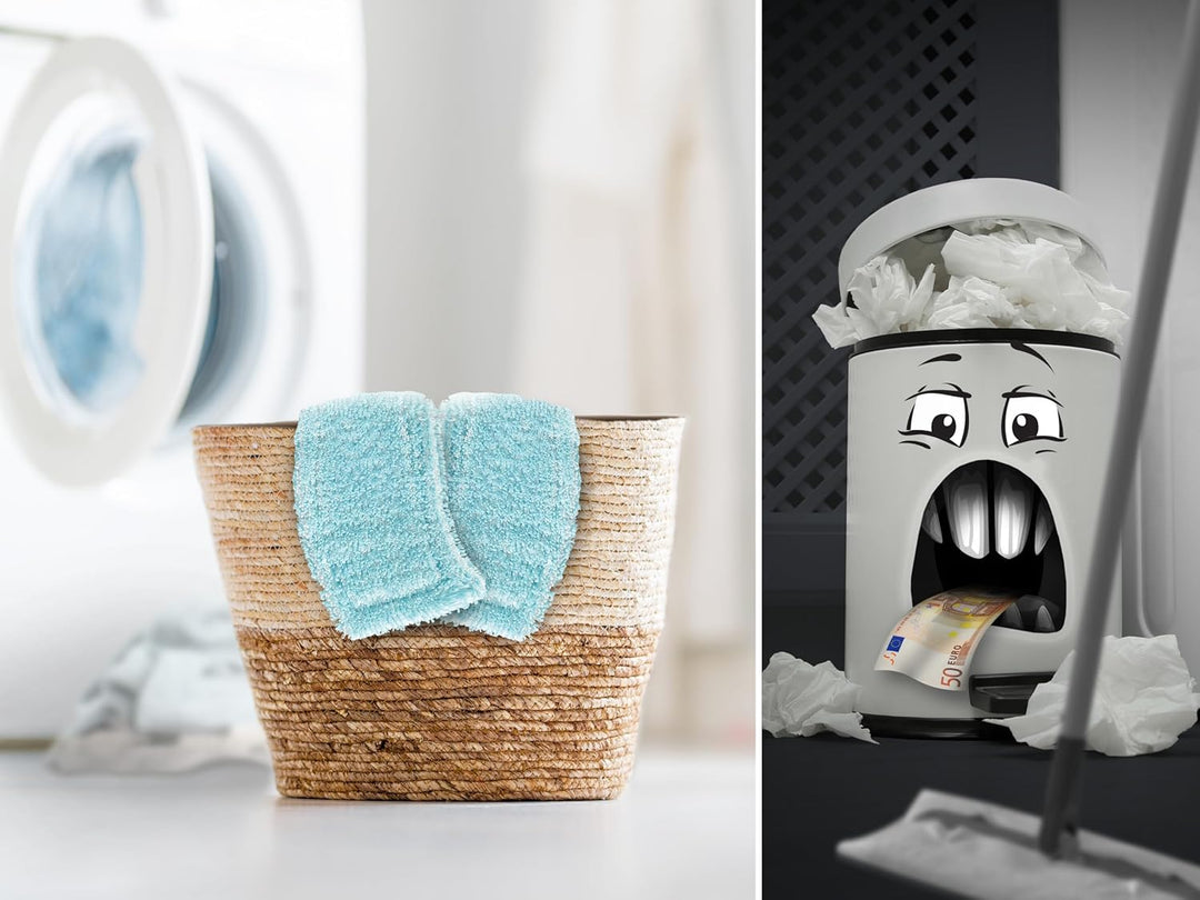 Leifheit 2er Set Wischbezug Profi XL super Soft für Sensible Böden, Bodenwischer Ersatzbezug mit Spe