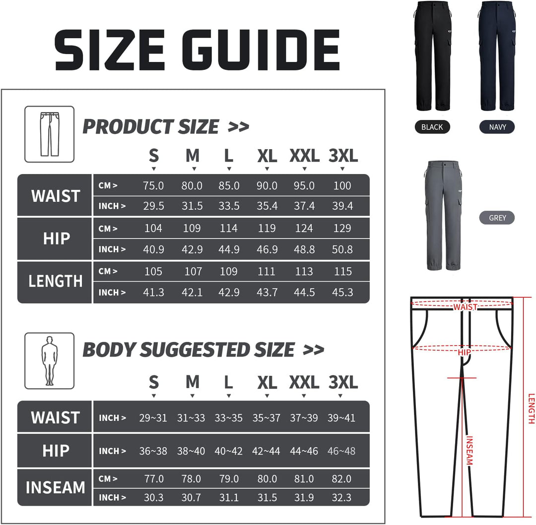 Pioneer Camp Herren Wanderhose Wasserdicht Atmungsaktive Trekkinghose Outdoorhose Stretch Sommer Out