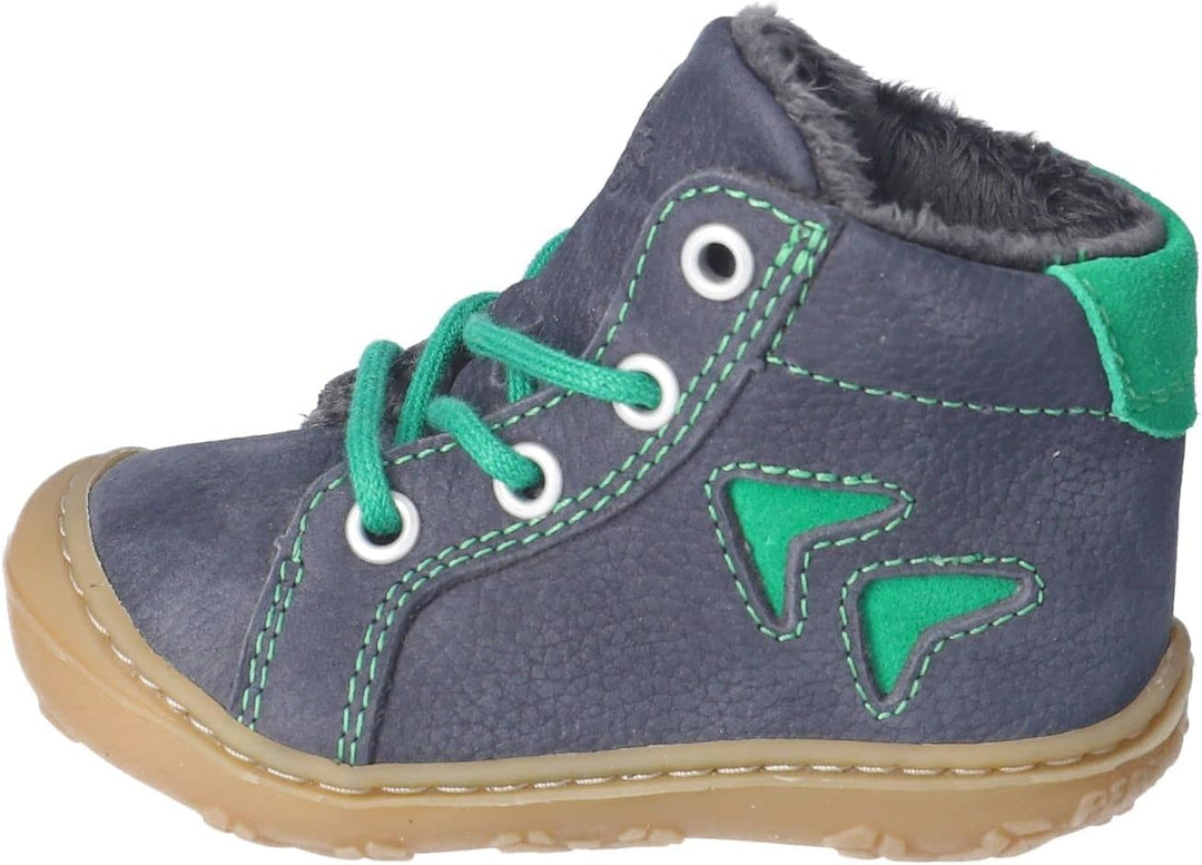 RICOSTA Mädchen und Jungen Lauflernschuhe Georg,Warmfutter,Leder,WMS:Mittel/Weit 18 EU Weit Blau 170