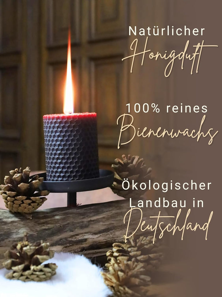 Wachsmann 20 Bienenwachsplatten aus Deutschland, braun, Wachsplatten 20 x 15 cm, Bienenwachs Kerzen