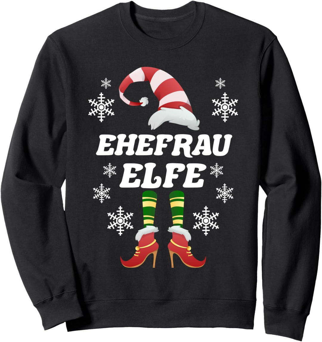 Ehefrau Elfe Familien Outfit Weihnachten Weihnachtself Sweatshirt