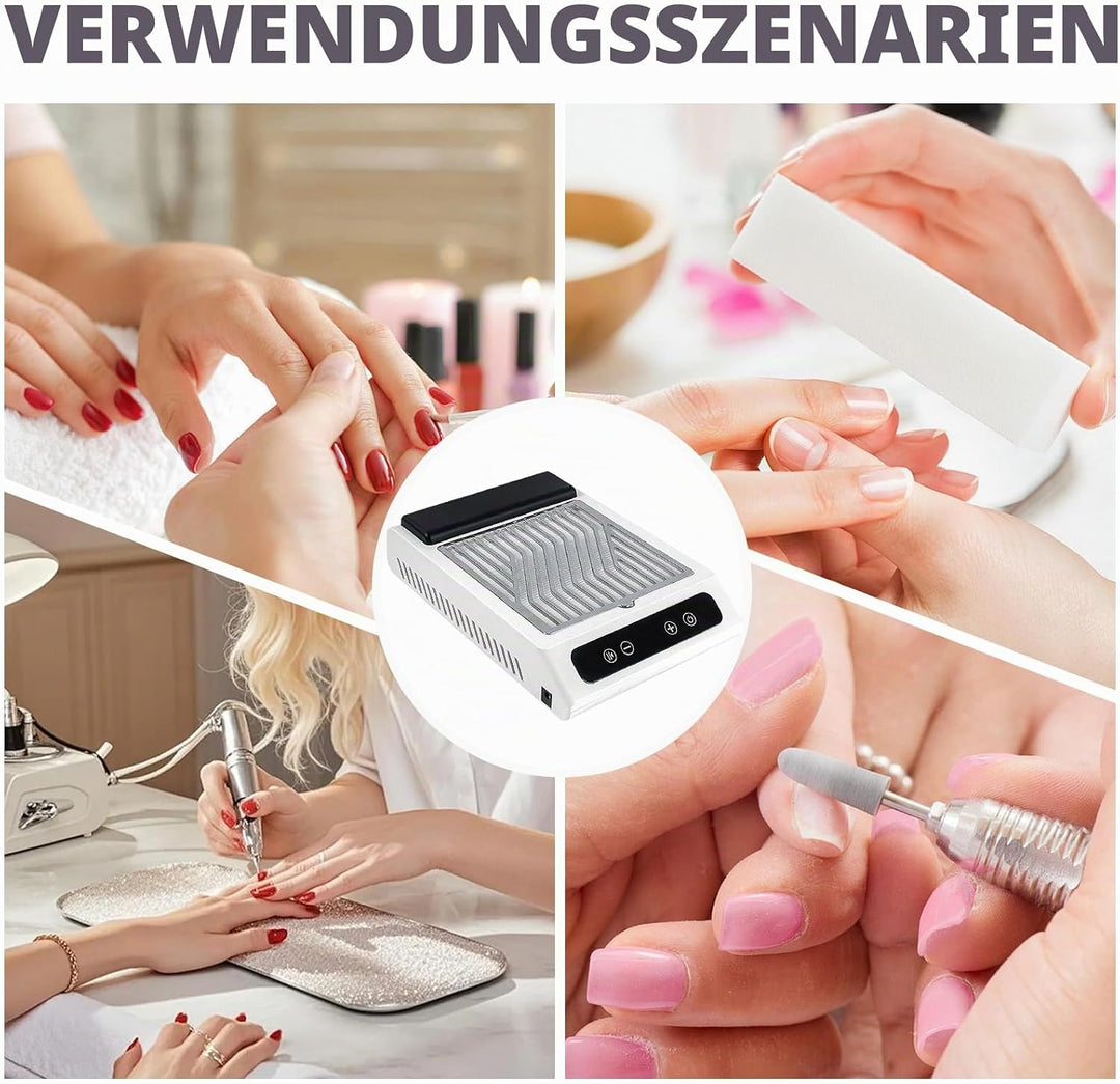 Staubabsaugung Für Nägel, Leistungsstarker Nagelstaubsauger Mit Filter 3700RPM, Leiser Nagelabsauger