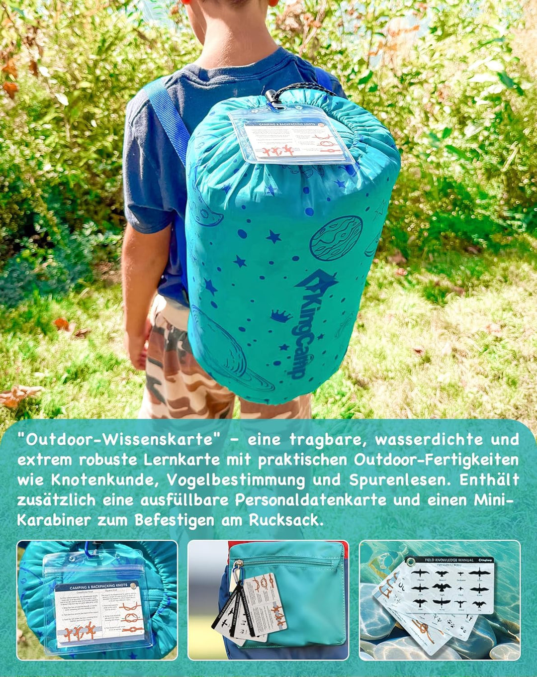 KingCamp Kinderschlafsack Flannel,Leicht, Wasserdicht und Kompakt,Schlafsack Winter,Deckenschlafsack