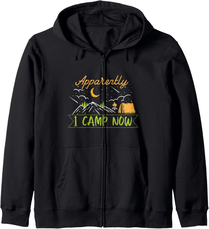 Camping Jetzt Camper Abenteuer Outdoor Wanderer Wandern Kapuzenjacke