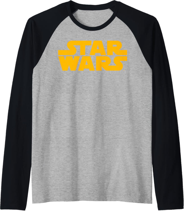 Star Wars Classic Original Gold Yellow Logo Raglan