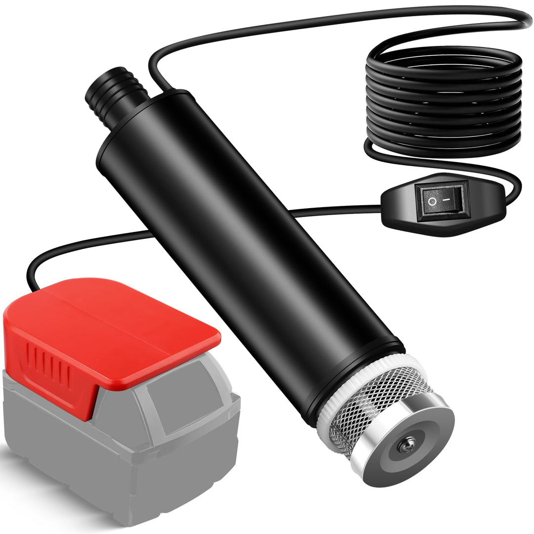 Tauchpumpe Kompatibel mit Milwaukee M18 Batterie, 30L/min, Lift 15FT, 120W angetriebene Wasserpumpe,