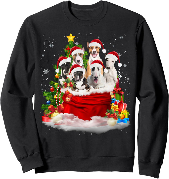 Weihnachtspyjama, Motiv: Bullterrier Sweatshirt