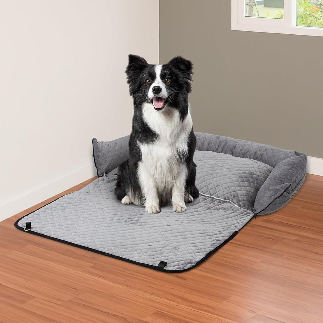 Todeco Hunde Autositz für Grosse und Mittlere Hunde, Waschbar und Abnehmbar Hundesitz Auto mit Siche