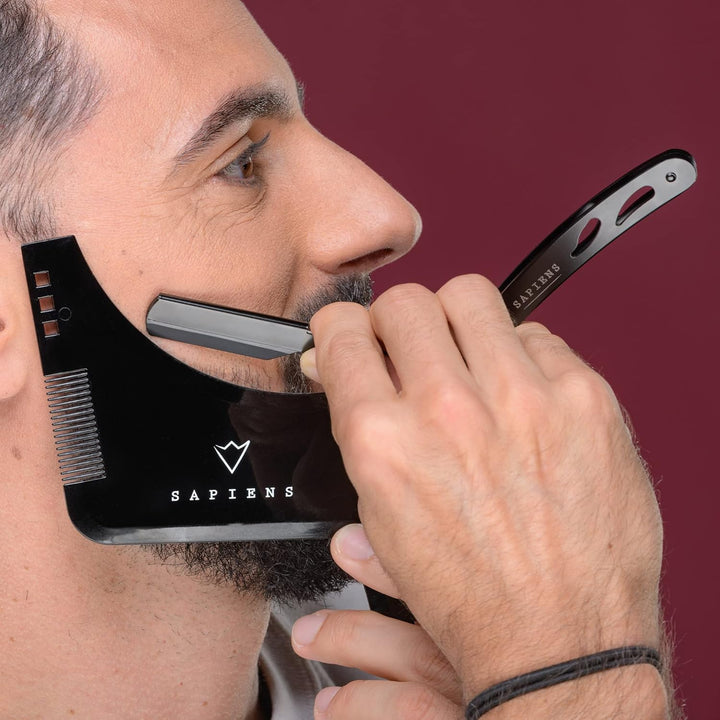 Bartpflege Set für Männer Sapiens BarberShop - Bart Set Herren mit Bio Bart Öl, Bio Bart Balsam, Ras
