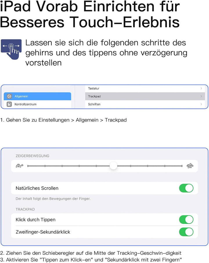 Inateck Hülle mit Tastatur,Ultraleichte Tastatur für iPad 10/11 Generation A16 2025 11 Zoll,iPad Air