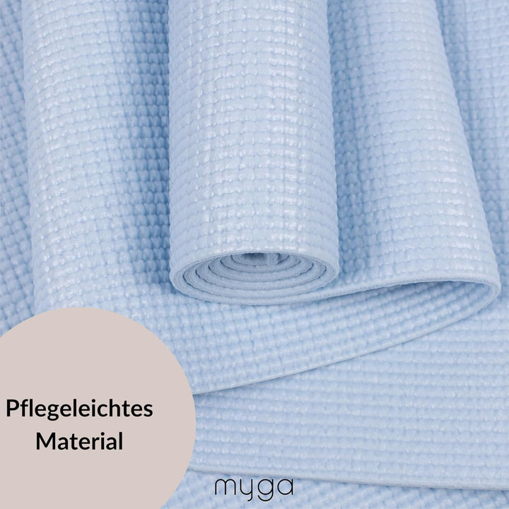 Myga Einsteiger-Yogamatte | Rutschfest & Leicht zu tragen – 4 mm Dicke | Ideal für Yoga, Pilates, Me