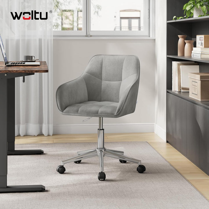 WOLTU Homeoffice Stuhl, Schreibtischstuhl, Drehstuhl, Schminkstuhl, höhenverstellbar, bis 150 kg bel