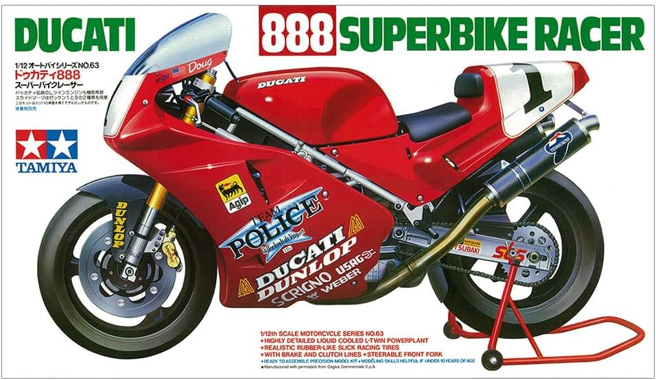 TAMIYA 4950344992546 300014063 - 1:12 Ducati 888 Superbike 1993