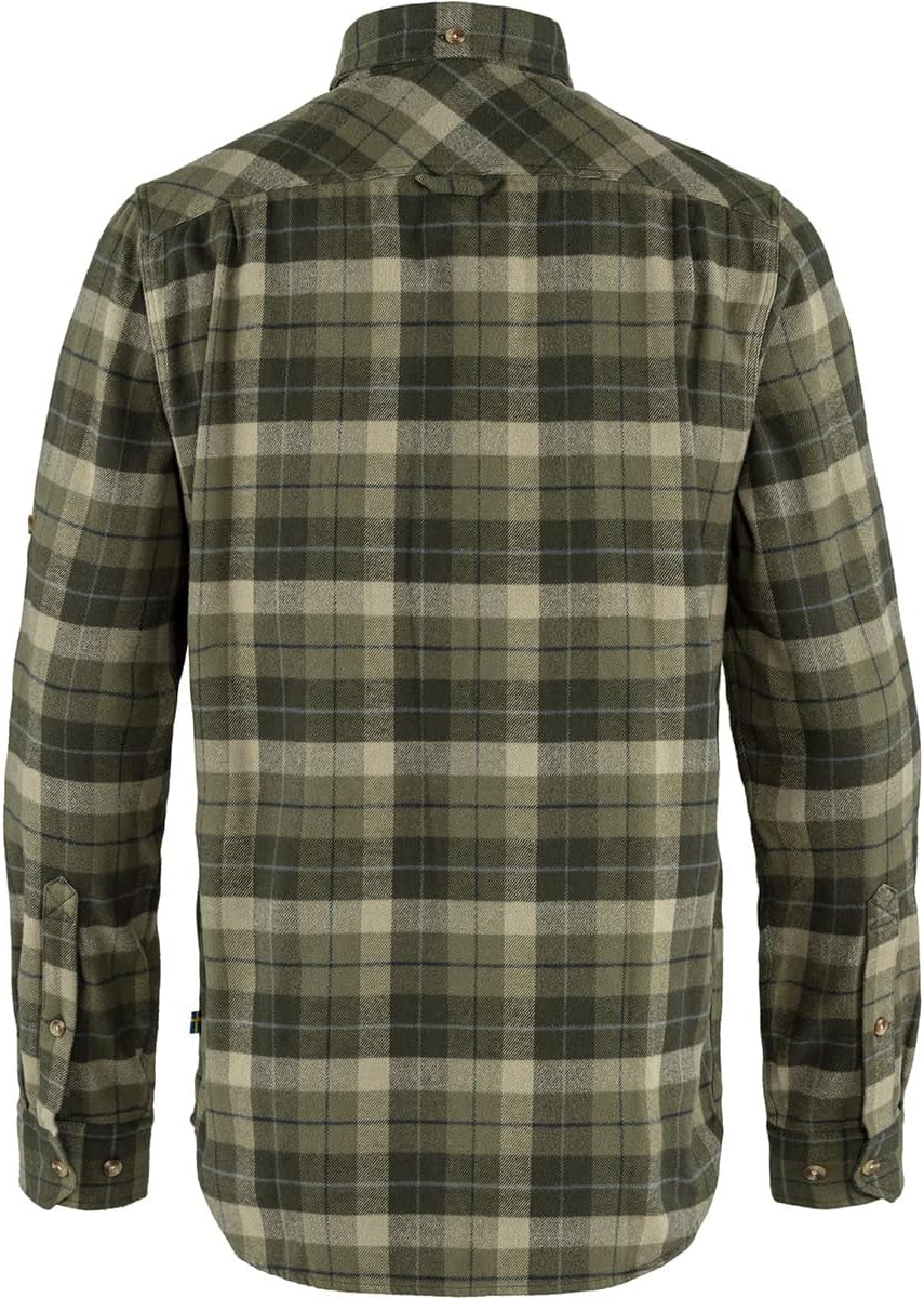 FJALLRAVEN Herren Singi Heavy Flannel Shirt M Langarmhemd XL Grün (Green - Deep Forest), XL Grü