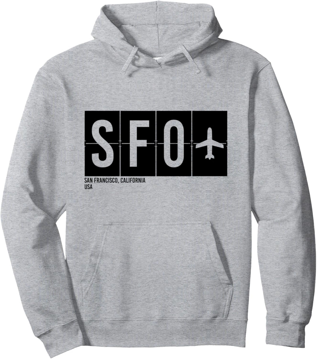 SFO San Francisco California USA Flughafen Code Travel Pullover Hoodie