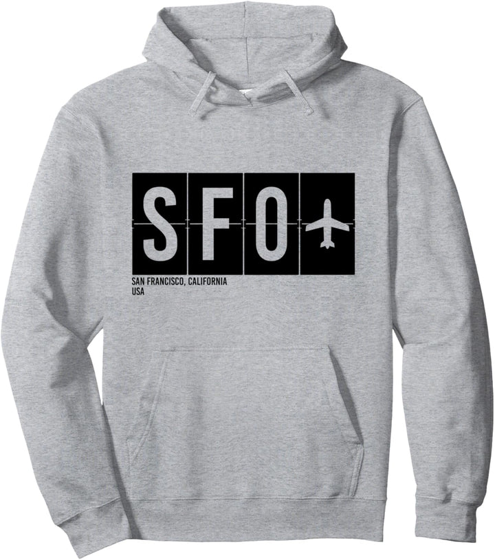 SFO San Francisco California USA Flughafen Code Travel Pullover Hoodie