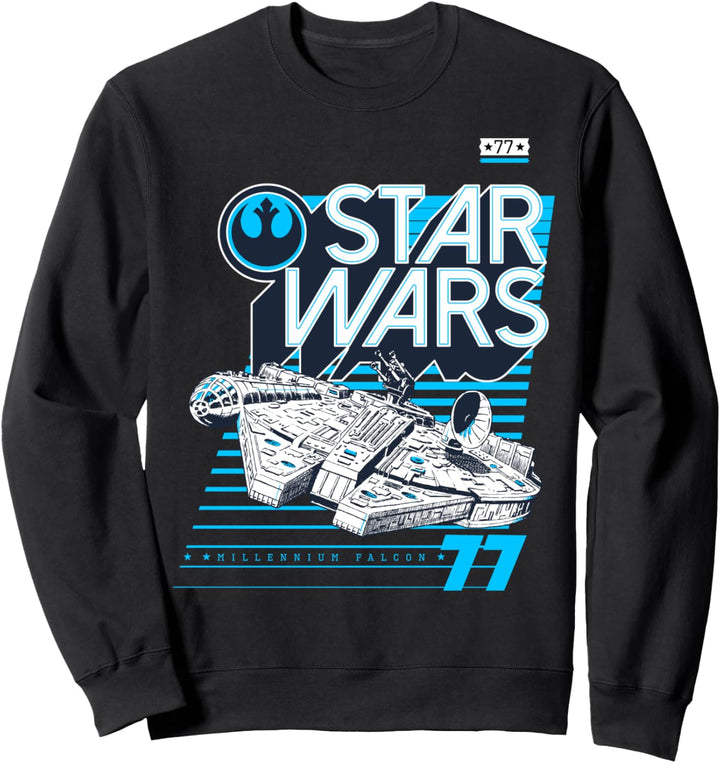 Star Wars Millennium Falcon Gradient Stripes Poster Sweatshirt