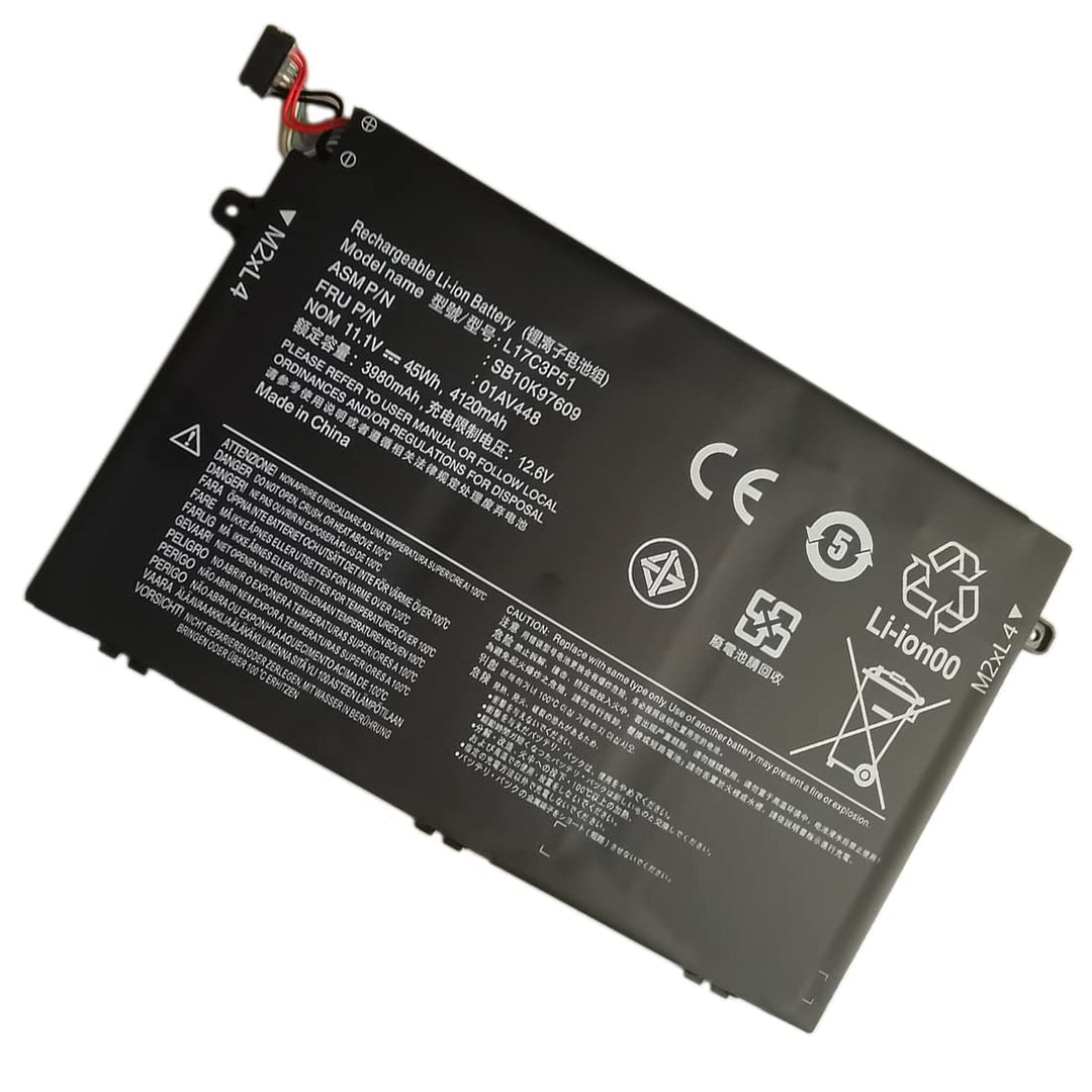 XITAIAN 11.1V 45Wh 4120mAh L17C3P51 L17M3P52 L17L3P51 L17M3P52 Ersatz Laptop Akku für Lenovo ThinkPa