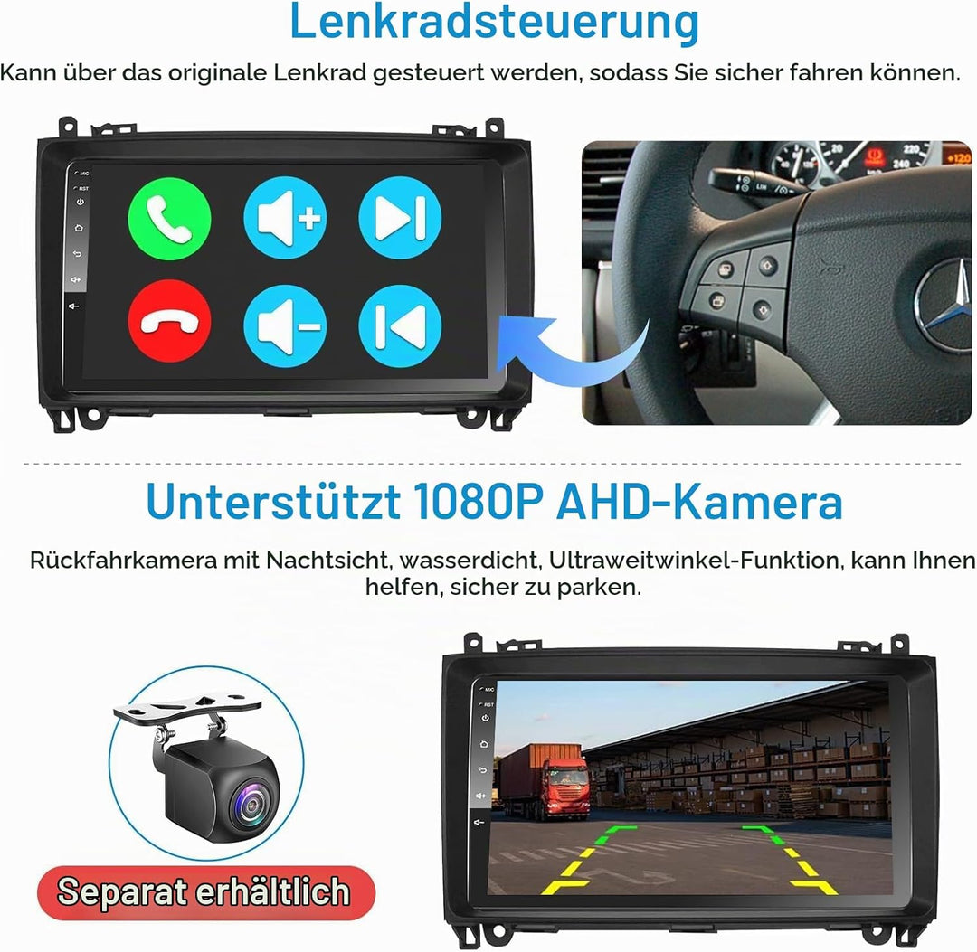 Android Car Radio Wireless CarPlay Android Car for Mercedes-Benz A Class/B Class / W245 Viano Vito W