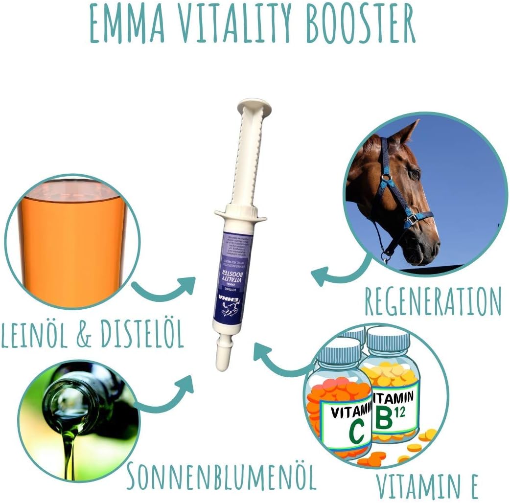 Selen Vitamin E Lysin Liqud + Booster für Pferde gesunde Muskulatur erhalten Pferd Vitamin E-Selen L