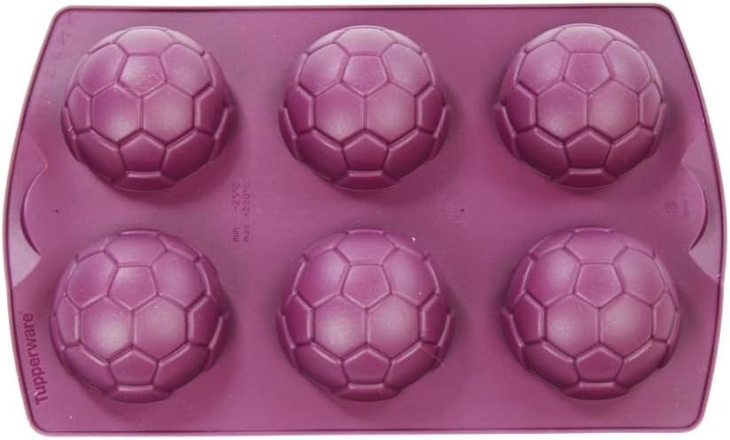 TUPPERWARE Backen Silikonform Fussball lila Muffin Backform Easyplus Bällchen