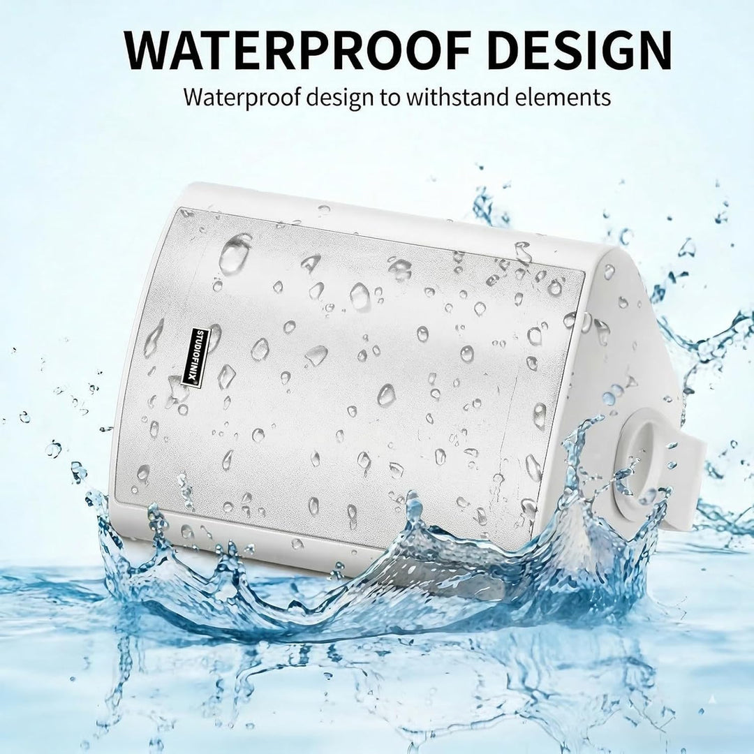 STUDIOFINIX 5,25-Zoll-Lautsprecher (300 W), wasserdicht, für den Innen- und Aussenbereich, Bluetooth