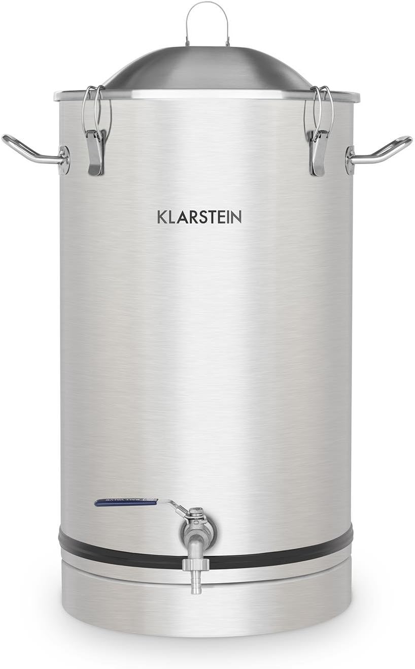 Klarstein Maischfest Gärkessel - Fermentierkessel, Bierbraugerät, Gärbehälter, 30 L, Ablasshahn, Ede