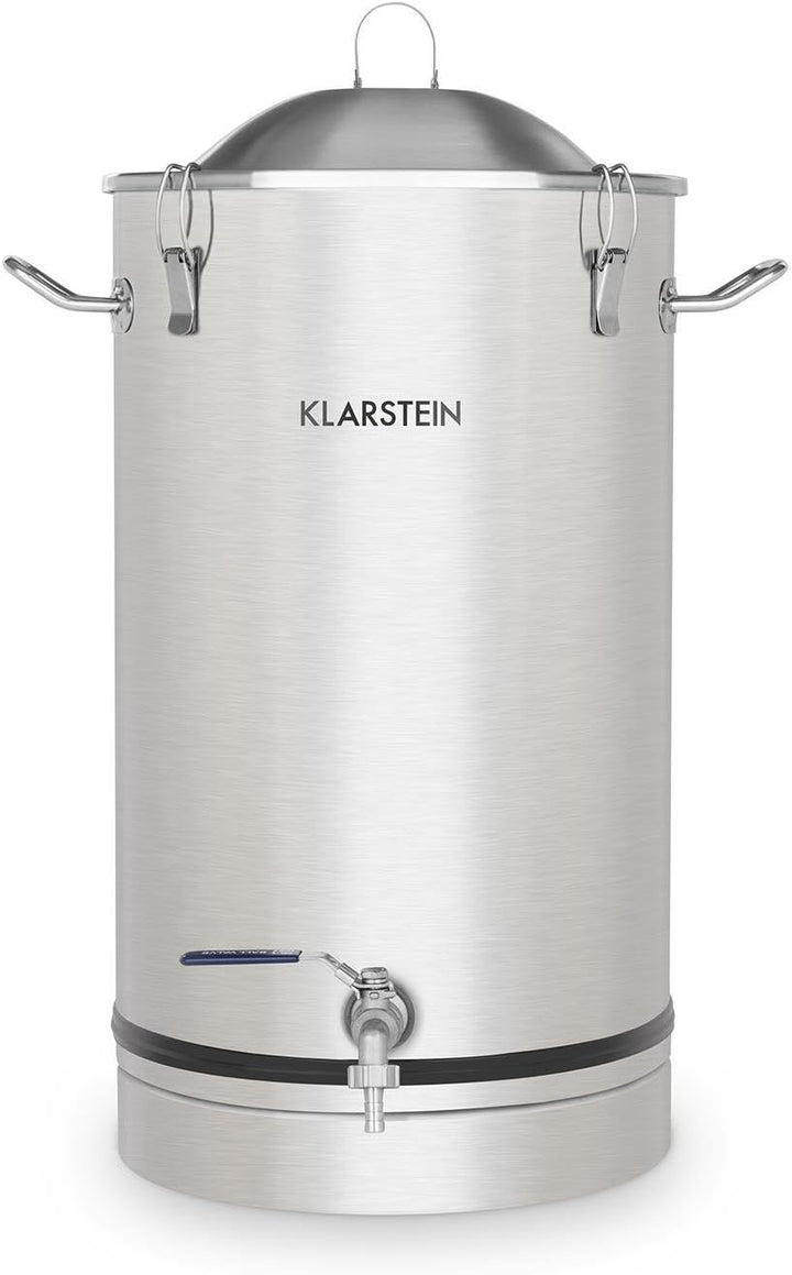 Klarstein Maischfest Gärkessel - Fermentierkessel, Bierbraugerät, Gärbehälter, 30 L, Ablasshahn, Ede