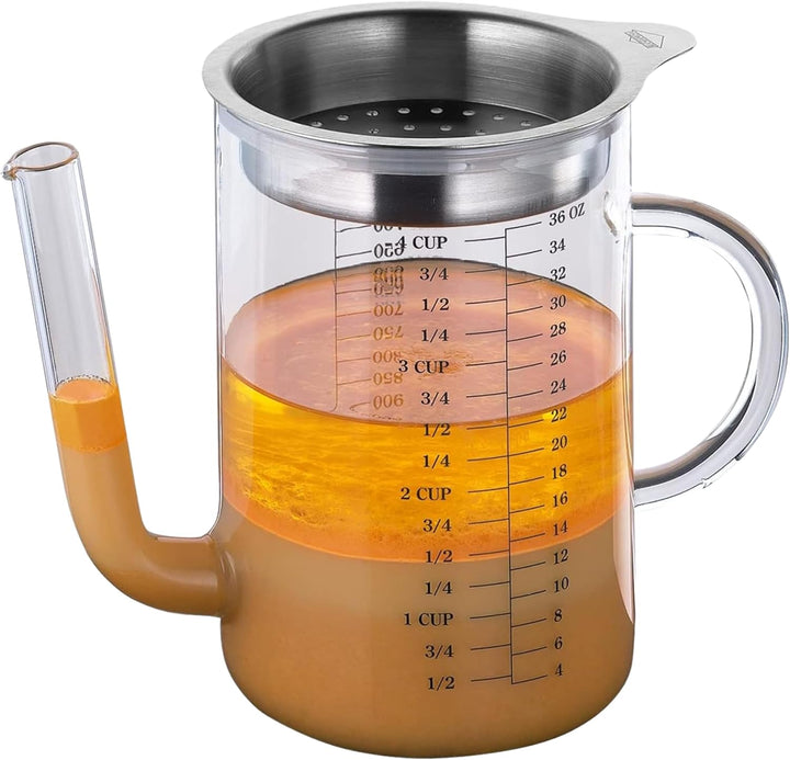 Küchenprofi 1012362800 Fett-Trennkanne, Silber / Transparent, 1er Pack, K1012362800, A