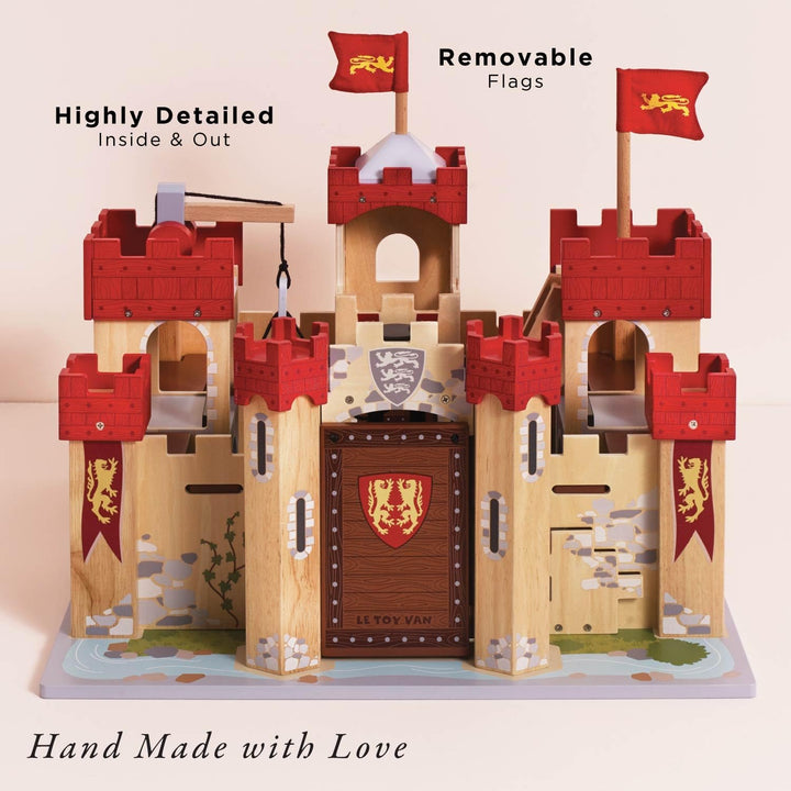 Le Toy Van – Pädagogisches Castles Collection Rollenspiel „Löwenherz“ aus Holz | Ritterburg Spielset