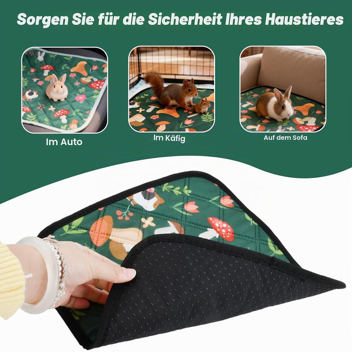Wiederverwendbare PIPI Pads, 4 Stück wasserdichte &amp; Schnell Saugfähige Puppy Pads für Meerschweinche